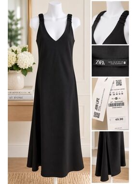 NWT - ZARA Black Dress - MEDIUM